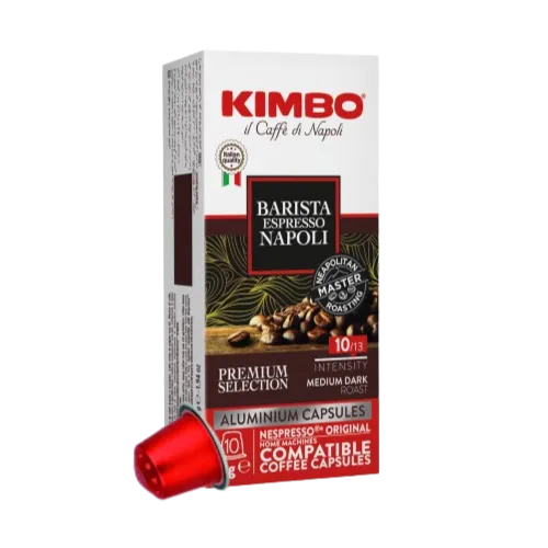10 aluminum capsules Kimbo Barista Espresso Napoli