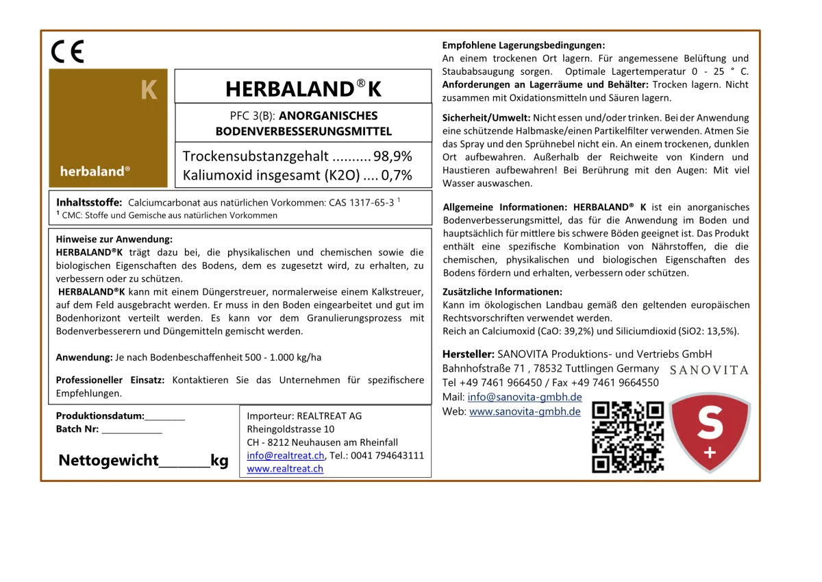 Herbaland® K | 1000 KG