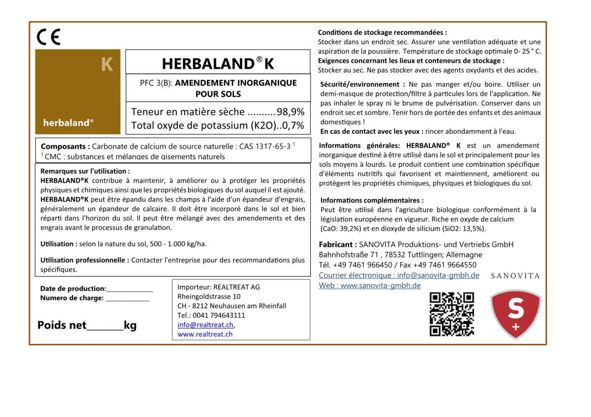 Herbaland® K | 1000 KG