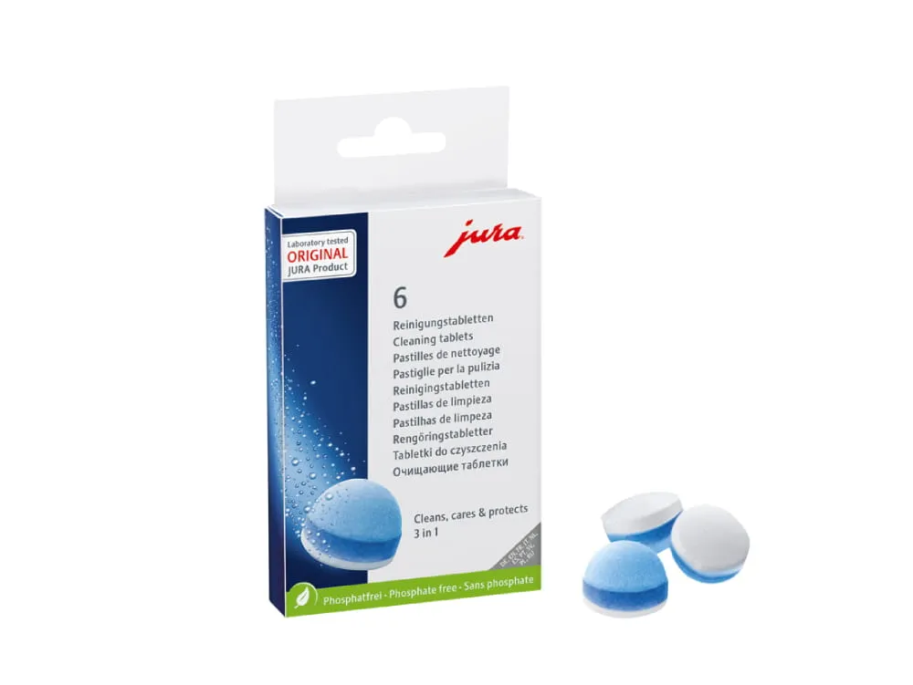 JURA 3-Phasen-Reinigungstabletten, Packung à 6 Stück