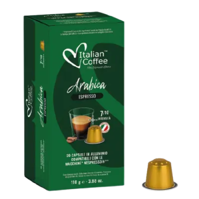 21 capsules en aluminium Arabica Italian Coffee