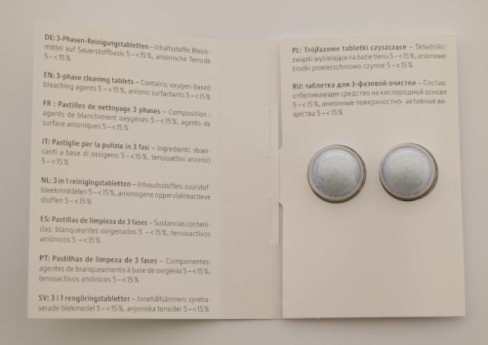Tabs di pulizia, confezione blister da 2