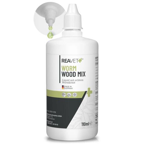 Wormwood Mix Liquid – 110 ml – REAVET - Flüssiges Ergänzungsfuttermittel mit Wermut für Hunde und Katzen
