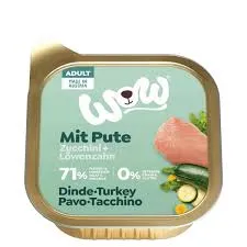 WOW Adult Hund Nassfutter Truthahn Schale 150 g