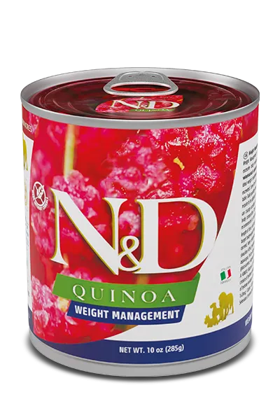 N&D Quinoa canine, Weight Management wet food, 285 gr