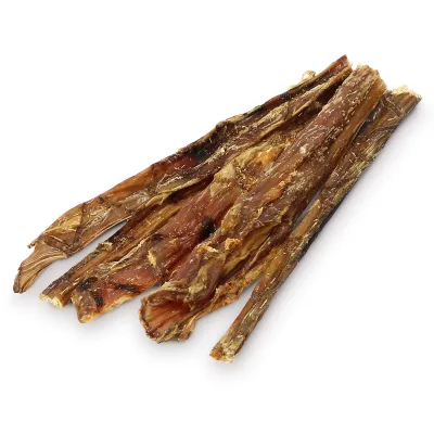 bePure Straussen-Stripes – 120 g – bePure - fettarmer Kauartikel aus Straussenschlund für Hunde