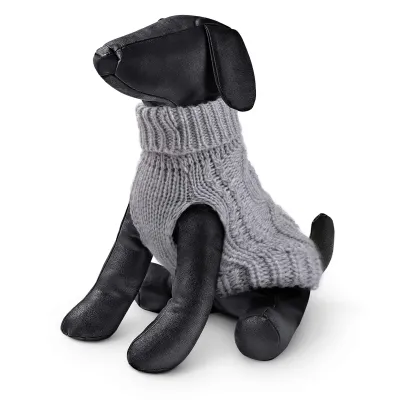 Hundepullover Merino grau