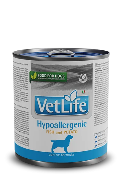 Farmina Vet Life canine, Hypoallergenic Fish and Potato Wet Food Canine, 300 gr