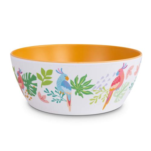 Freezack Decal Bowl Leaf Napf für Hunde in weiss/gelb S (700 ml)