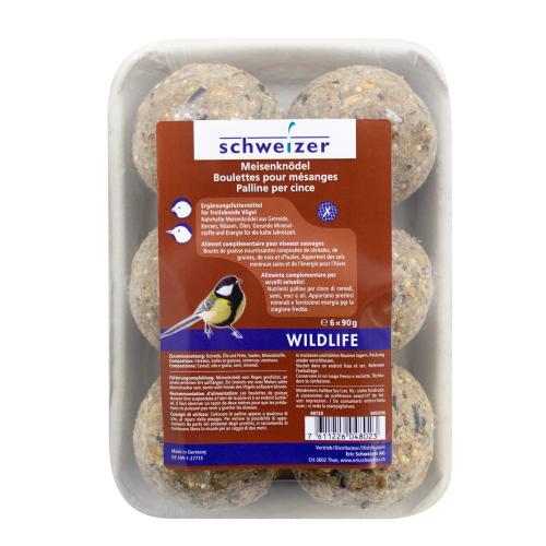 Eric Schweizer Meisenknödel netzfrei 6 × 90 g Wildvogelfutter