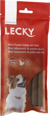 Mini Poulet-Sticks mit Reis.