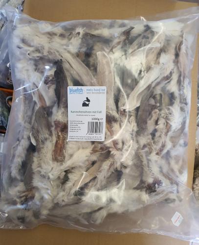 Bluefish - Kaninchenohren mit Fell - 100g