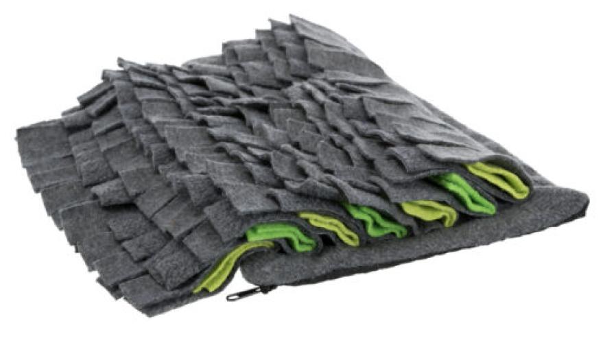 Schnüffelteppich, 27×20cm, grau/grün