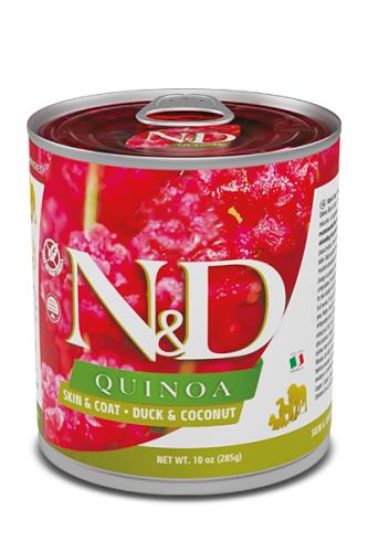 N&D Quinoa canine, Skin&Coat Duck wet food, 285 gr