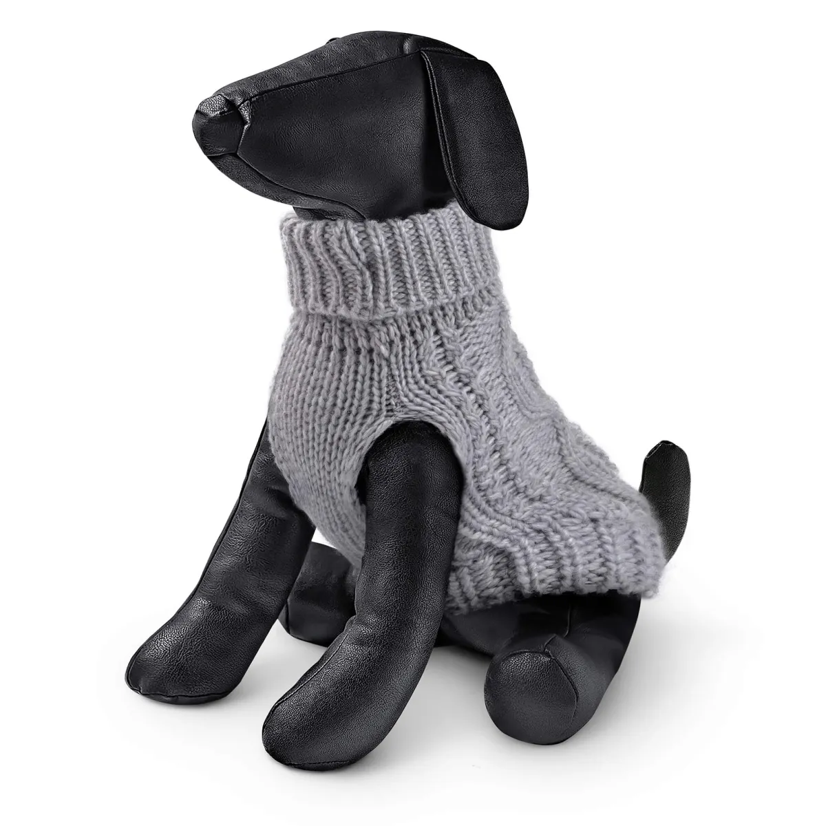 Hundepullover Merino grau