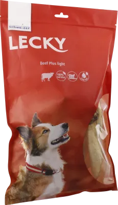 Lecky Beef Plus light Rindsohren mit Muschel für Hunde 300 g