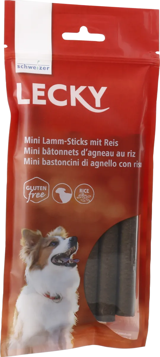 Lecky Mini Lamm-Sticks mit Reis Hundesnack 6 Stück