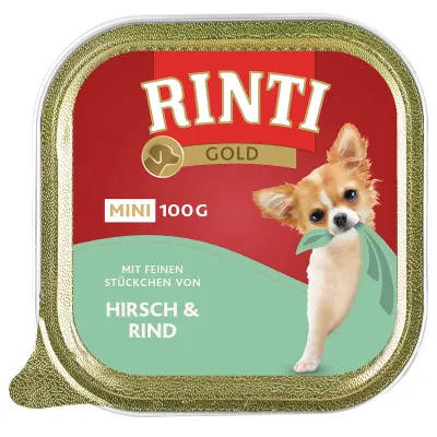 Rinti Gold Mini Hirsch & Rind Nassfutter für Hunde 100 g