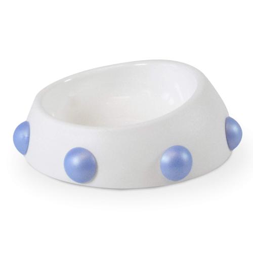 united-pets-hundenapf-boss-bowl-nano-with-knobs-in-weissblau-11128