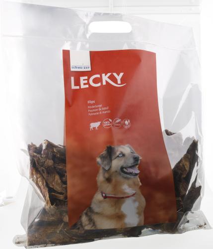 Lecky Flips Rinderlunge 800 g – Natürlicher Kausnack für Hunde
