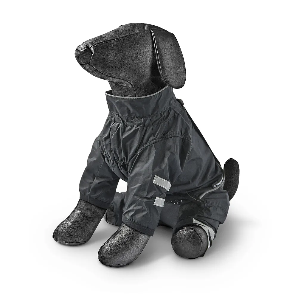 Freezack Raincoat wasserdichter Hunderegenmantel Schwarz 22 cm