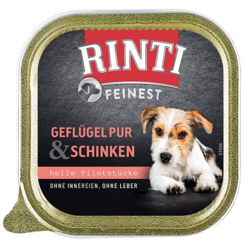 RINTI Feinest Geflügel & Schinken 150 g – Nassfutter für Hunde