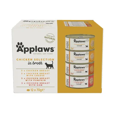 Applaws Tin Chicken Selection Multipack 12x70 g für Katzen