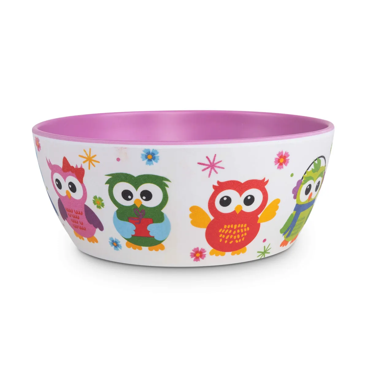 Freezack Decal Bowl Owl Napf für Hunde in weiss/lila M (1200 ml)