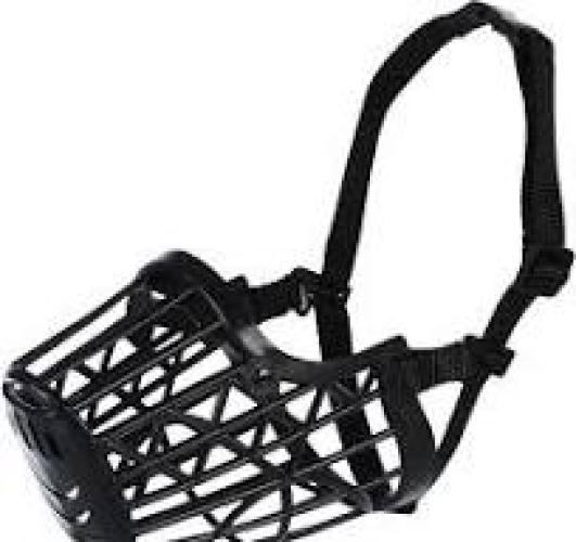 TRIXIE Maulkorb Kunststoff – Schwarz, Grösse XL (31 cm)