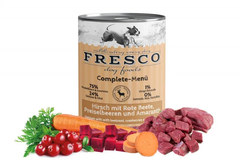 Fresco Complete-Menü Hirsch mit Rote Beete, Preiselbeeren und Amaranth