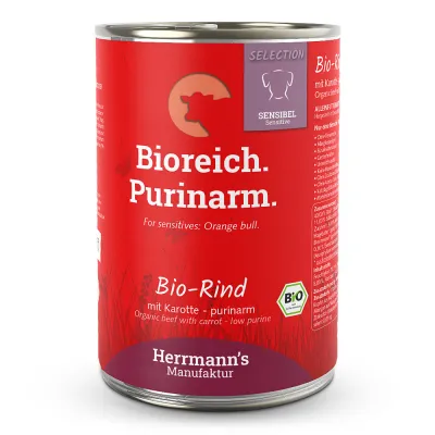 Herrmann’s Bio Rind mit Karotten Purinarm 800g