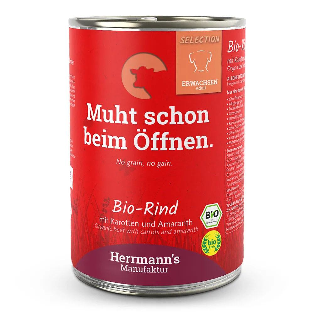 Herrmann’s Bio Rind mit Karotten und Amaranth 400g