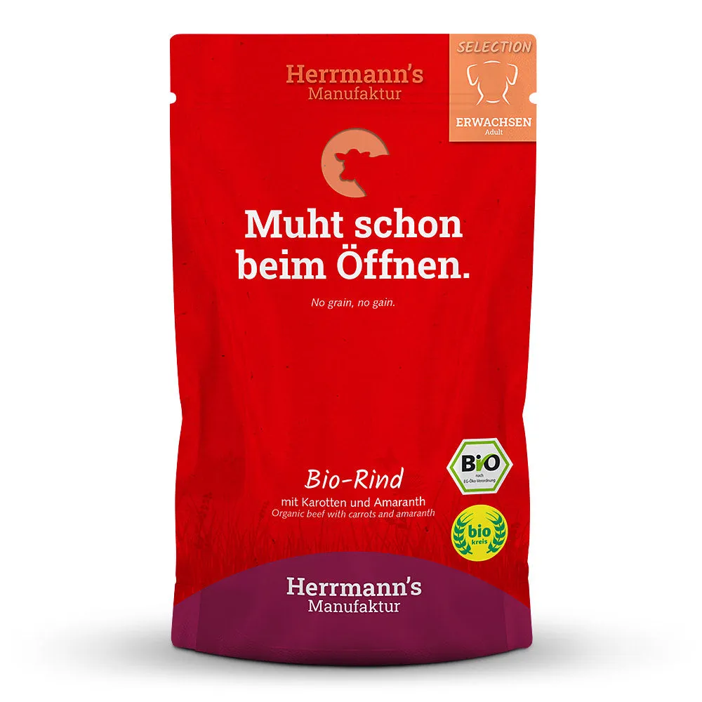 Herrmann’s Bio Rind mit Karotten und Amaranth 400g