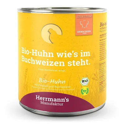 Herrmann's Bio Huhn mit Fenchel und Buchweizen 400g
