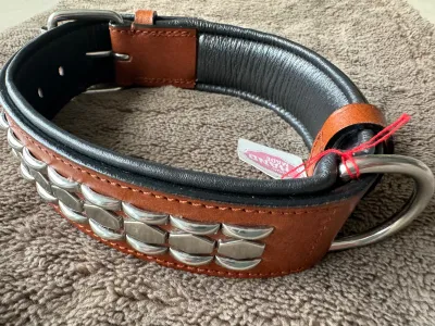 Swiss Design Lederhalsband Amber 65cm