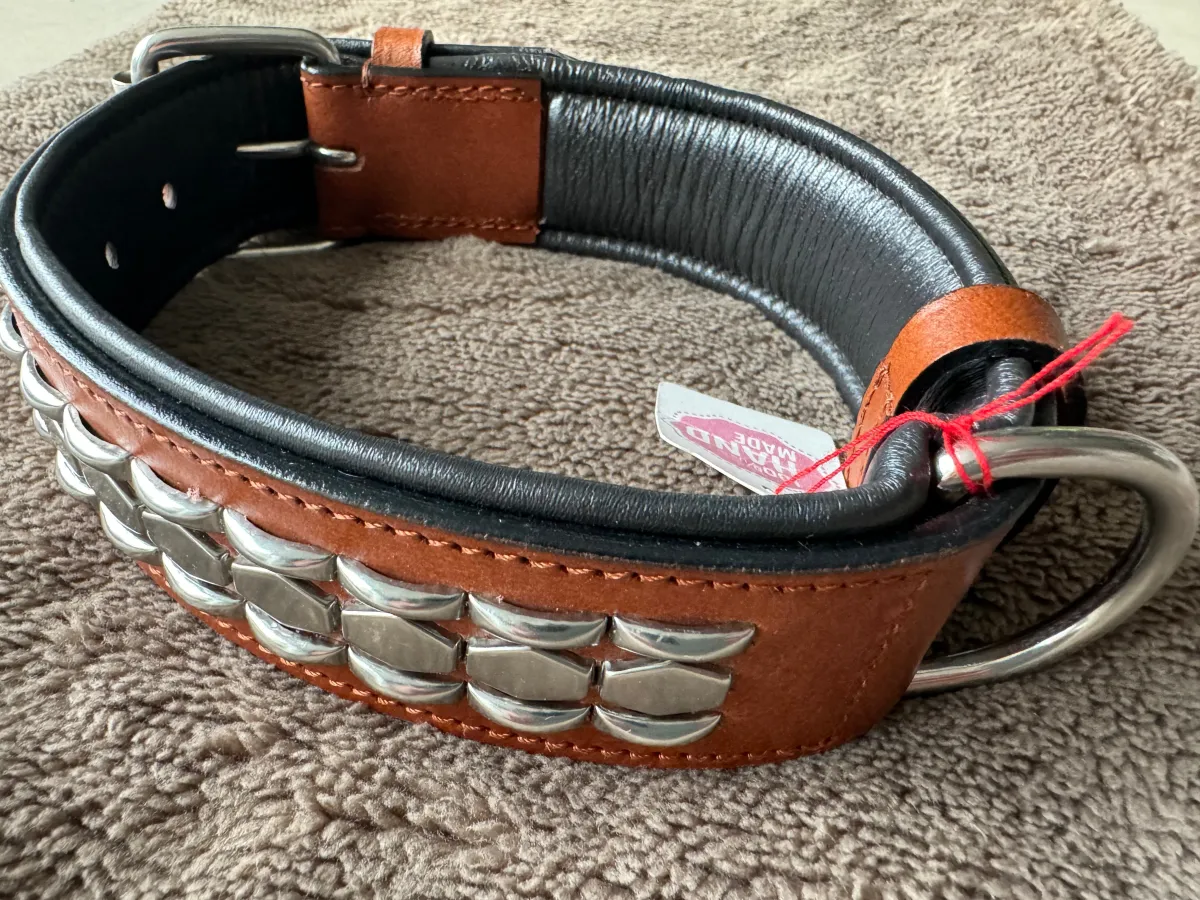Swiss Design Lederhalsband Amber 65cm