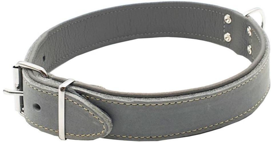 weichleder-halsband-leder-gefuttert-genietet-55cm-25mm-graugrau-83812