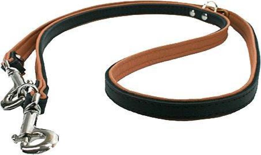Führleine genietet, mit Leder gefüttert,160 cm 18 mm, schwarz