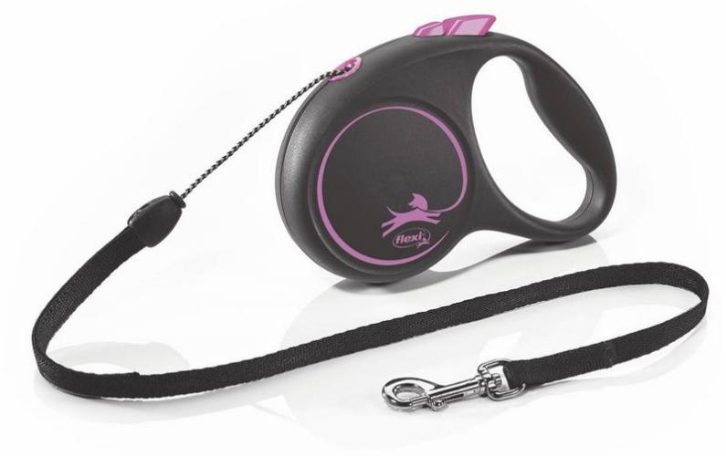 Flexi Black Design Seil S, 5m, rosa max 12kg