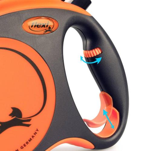 flexi Xtreme Tape Gurt Rollleine Orange S 5 m für Hunde