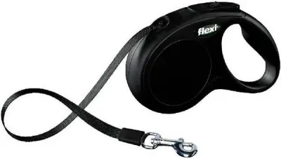 flexi New Classic Gurt M 5m Rollleine Schwarz für Hunde