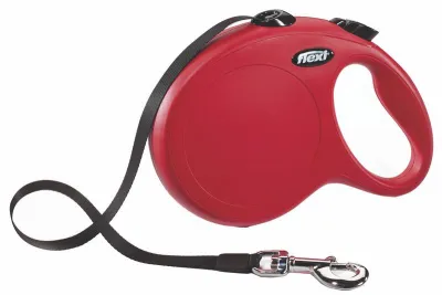 Flexi New Classic Gurt – L, 8 m, Rot – flexi - Rollleine für Hunde bis 50 kg