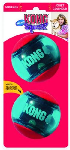 KONG Squeezz Action Red Medium, Set 3 Stücke
