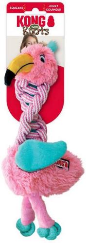 KONG Knots Twists M-L, 35 cm, assortiert, Flamingo/Giraffe