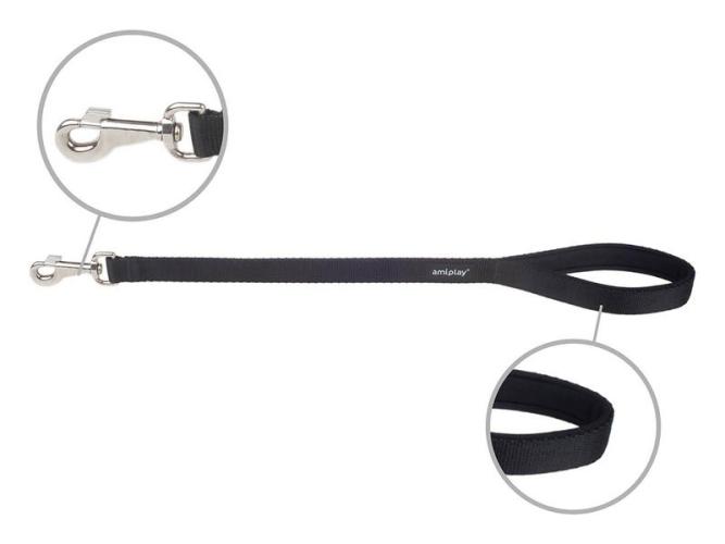 Kurzleine Basic, L 60 x 2cm, schwarz