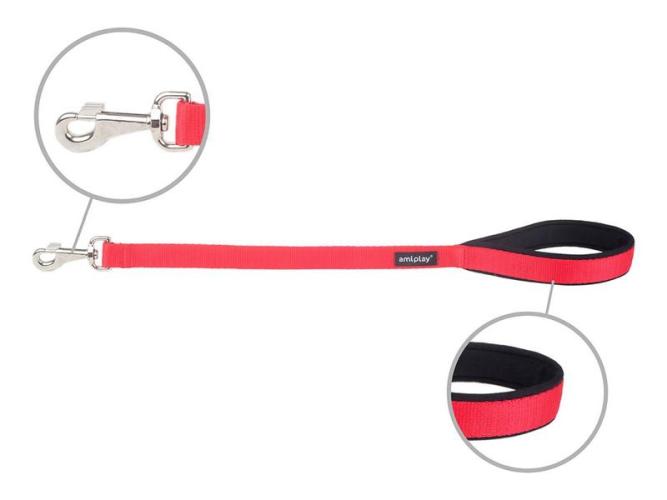 Kurzleine Basic, L 60 x 2cm, rot