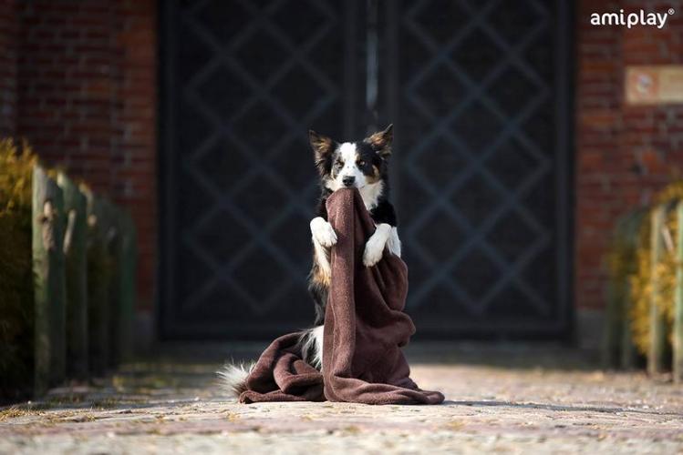 Decke Scandi, L 90 x 75 cm, braun