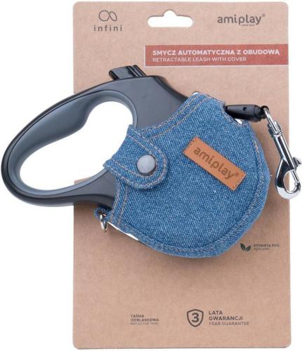 Rollleine Denim M, 5m, hellblau