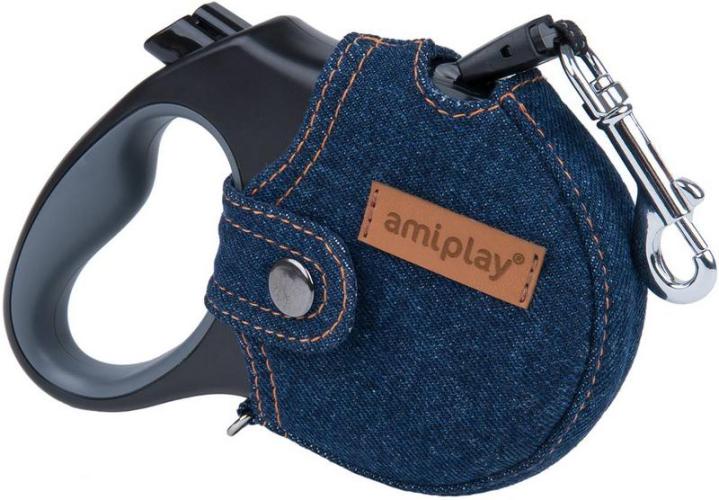 Rollleine Denim L, 5m, dunkelblau