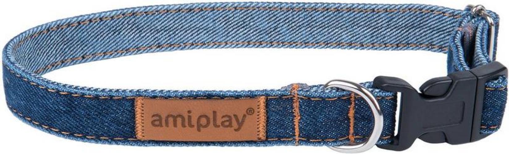 Halsband Denim XL, 25mm/45-70cm, dunkelblau